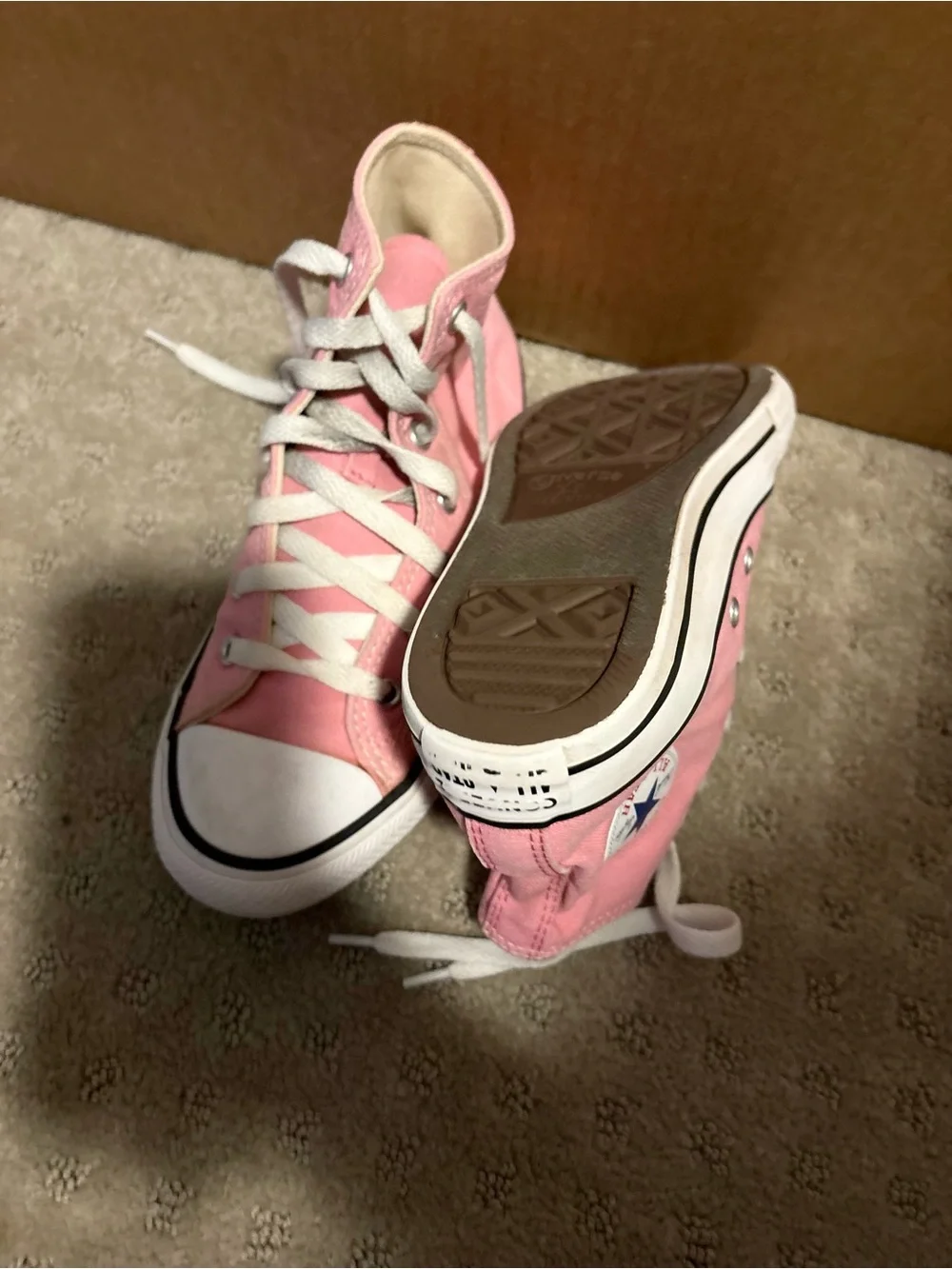 Converse Pink High Top Kids Sneakers Size 3y